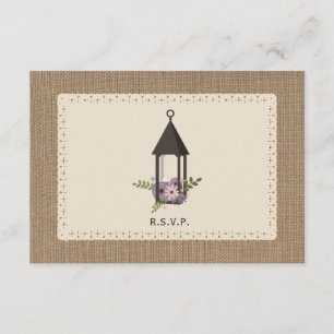 Lanterne florale inspirée Burlap & dentelle RSVP