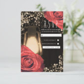 Lanterne Rustic Glow & Roses Rouges Réponse Mariag (Debout devant)