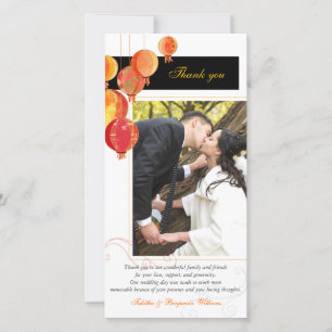 Lanternes asiatiques modernes Merci Mariage photo
