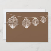 Lanternes blanches et Brown Faire-part de mariage (Dos)