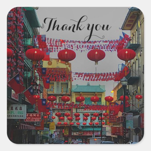 Lanternes chinatown de San Francisco #4 Stickers (Devant)