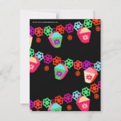 Lanternes colorées Invitation de fête d'anniversai (Dos)