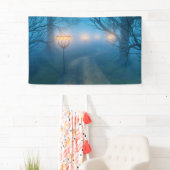 Lanternes dans la bannière du brouillard (En situation)