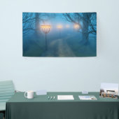 Lanternes dans la bannière du brouillard (Salon professionnel)