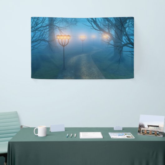 Lanternes dans la bannière du brouillard (Salon professionnel)