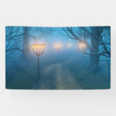 Lanternes dans la bannière du brouillard (Horizontal)