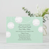 Lanternes de fête Faire-part de mariage dans Mint (Debout devant)