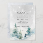 lanternes de forêt d'hiver invitation à la douche (Devant / Derrière)