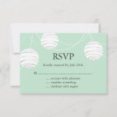 Lanternes de la fête RSVP en vert de la menthe (Devant)