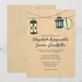 Lanternes de nuit épousant des invitations (Devant / Derrière)