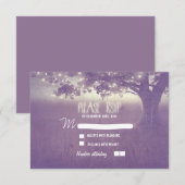 lanternes de nuit mariage romantique carte RSVP (Devant / Derrière)