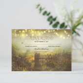 lanternes de nuit mariage romantique carte RSVP (Debout devant)