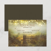 lanternes de nuit mariage romantique carte RSVP (Devant / Derrière)