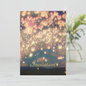 Lanternes de souhait d'amour - invitation (Debout devant)