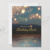 Lanternes de souhait d'amour - invitation (Dos)