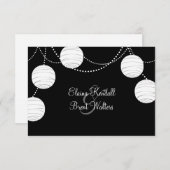 Lanternes du parti noir et blanc RSVP (Devant / Derrière)