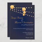 Lanternes en papier 5x7 Faire-part de mariage en l (Devant / Derrière)