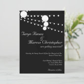 Lanternes en papier 5x7 Faire-part de mariage noir (Debout devant)