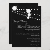 Lanternes en papier 5x7 Faire-part de mariage noir (Devant / Derrière)