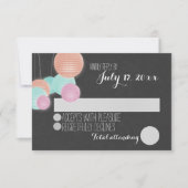 Lanternes en papier coloré Réponse du Mariage (Devant)