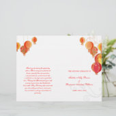 Lanternes en papier rouge Mariage blanc Bi program (Debout devant)