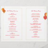 Lanternes en papier rouge Mariage blanc Bi program (Dos)