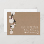 Lanternes florales inspirées de carte épousant (Devant / Derrière)