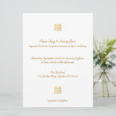 Lanternes Gold Double Bonheur Invitations chinois (Debout devant)
