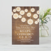 lanternes invitation mariage campagnard rustique (Debout devant)