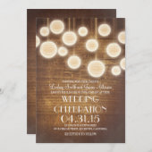 lanternes invitation mariage campagnard rustique (Devant / Derrière)