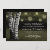 Lanternes + Invitations rustiques de mariage (Devant / Derrière)