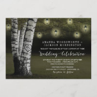 Lanternes + Invitations rustiques de mariage