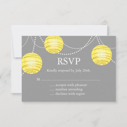 Lanternes Jaunes et Gris RSVP (Devant)
