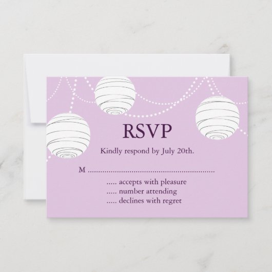 Lanternes Lilac Party RSVP (Devant)