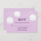 Lanternes Lilac Party RSVP (Devant / Derrière)
