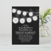 lanternes noir et blanc faire-part de mariage (Debout devant)