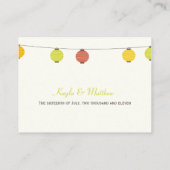 Lanternes pendantes Cartes Mariages (Dos)