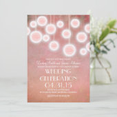 lanternes roses invitation de mariage vintage (Debout devant)