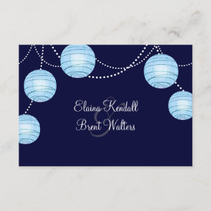 Lanternes RSVP de soirée dans le bleu