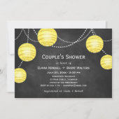 Lanternes sur Chalk Couple's Shower Invitation en  (Devant)