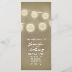 lanternes vintages programmes de mariage élégant