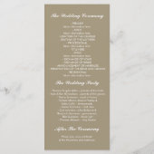 lanternes vintages programmes de mariage élégant (Dos)