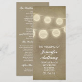 lanternes vintages programmes de mariage élégant (Devant / Derrière)