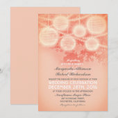 lanternes vintages rose faire-part de mariage (Devant / Derrière)