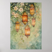 Lantern's Dream, reminiscent of Moroccan or simila Poster (Voorkant)