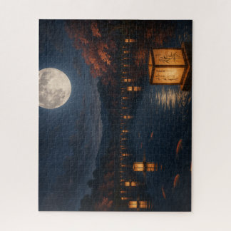 Lanterns on the River Beneath the Full Moon Legpuzzel