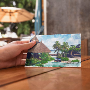 Lanzarote Canarische Eilanden Spanje Tropisch Briefkaart