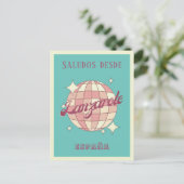 Lanzarote Spanje España Retro Briefkaart (Staand voorkant)