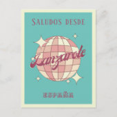 Lanzarote Spanje España Retro Briefkaart (Voorkant)