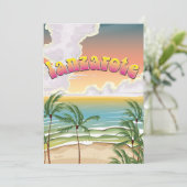 Lanzarote strand reisposter (Staand voorkant)